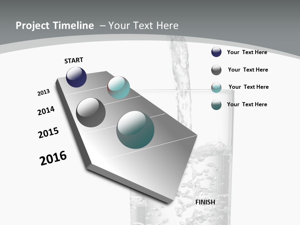 Silver Glass Isolated PowerPoint Template