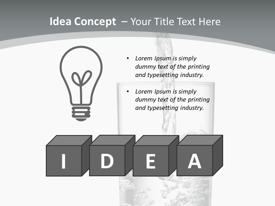 Silver Glass Isolated PowerPoint Template
