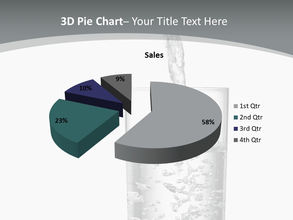 Silver Glass Isolated PowerPoint Template