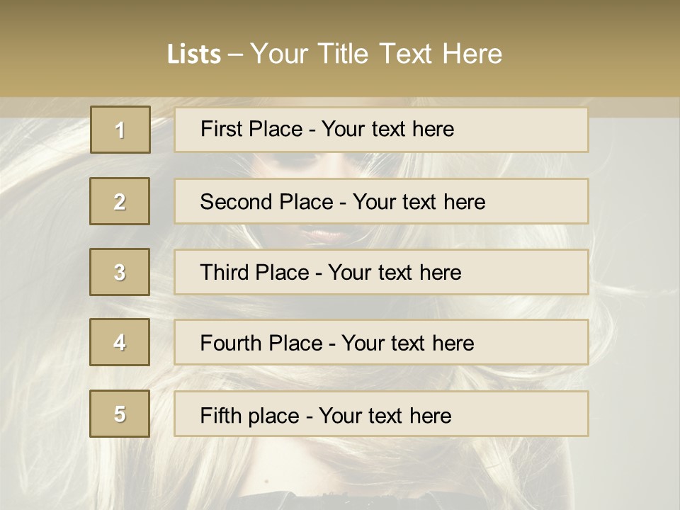 Female Adorable Positive PowerPoint Template