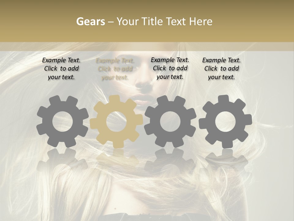 Female Adorable Positive PowerPoint Template