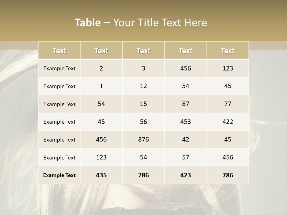 Female Adorable Positive PowerPoint Template