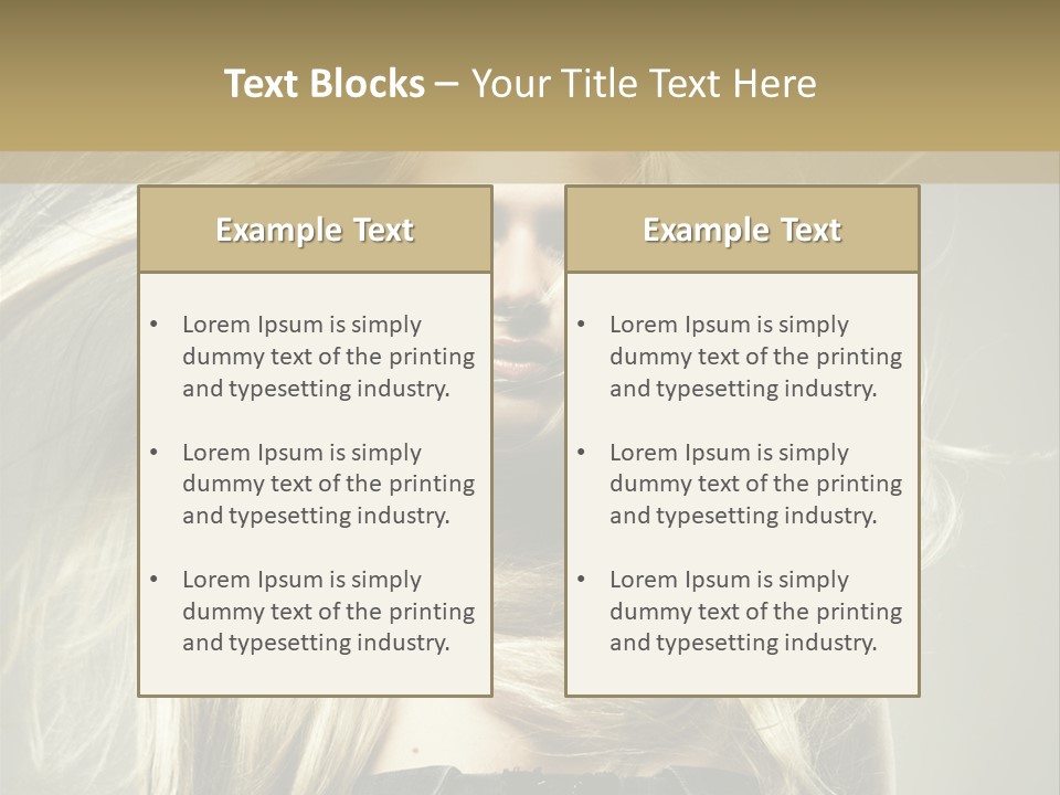 Female Adorable Positive PowerPoint Template