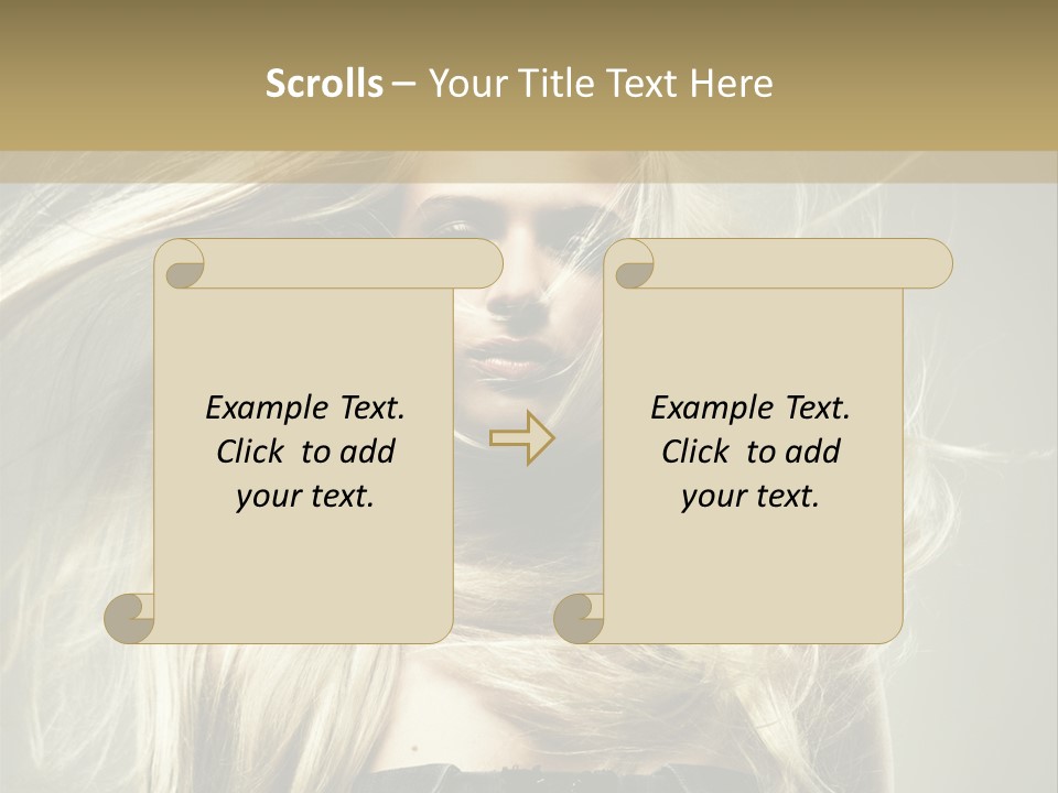 Female Adorable Positive PowerPoint Template