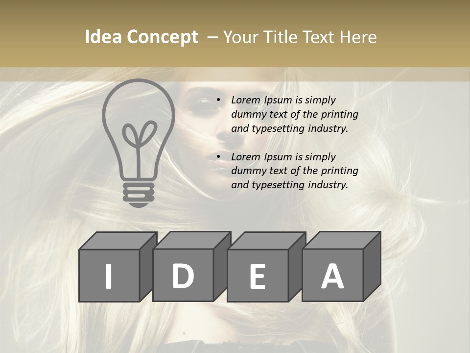 Female Adorable Positive PowerPoint Template