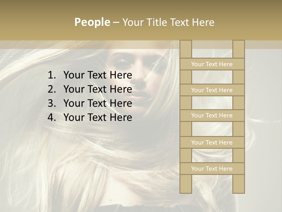 Female Adorable Positive PowerPoint Template