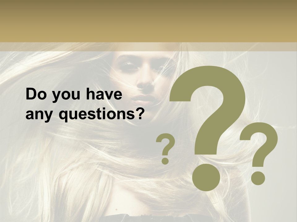 Female Adorable Positive PowerPoint Template