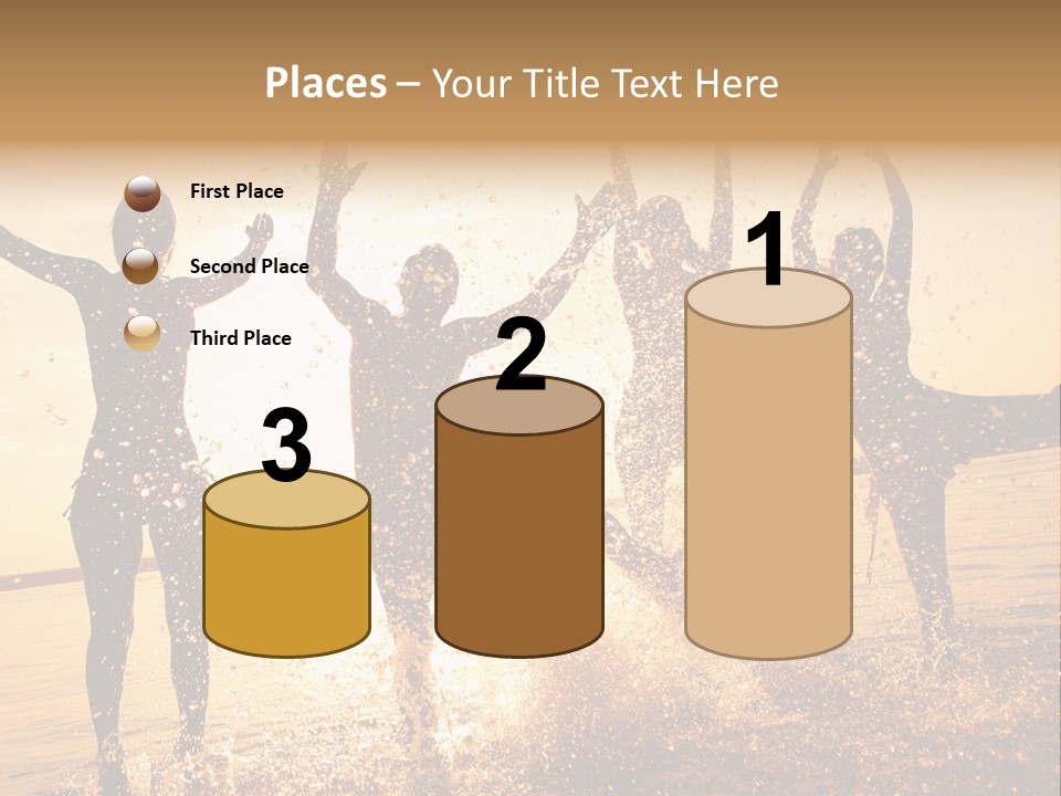 Young Weekend Jumping PowerPoint Template