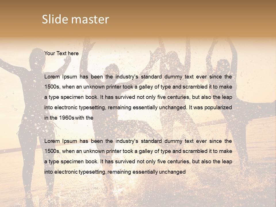 Young Weekend Jumping PowerPoint Template