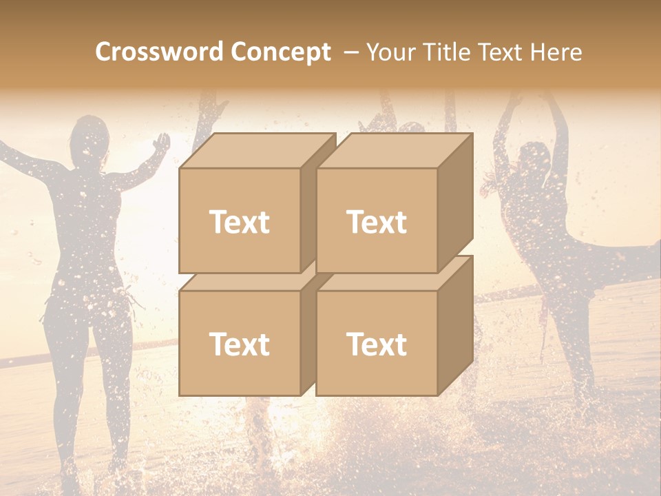 Young Weekend Jumping PowerPoint Template