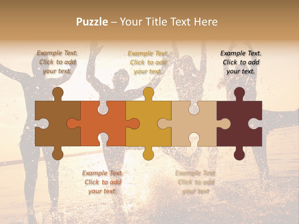 Young Weekend Jumping PowerPoint Template