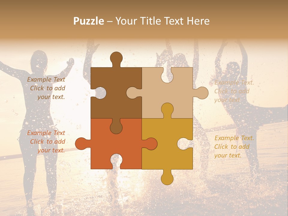 Young Weekend Jumping PowerPoint Template