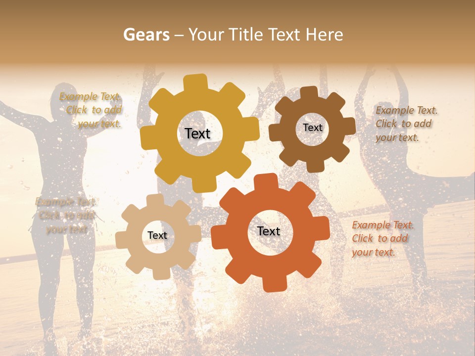 Young Weekend Jumping PowerPoint Template