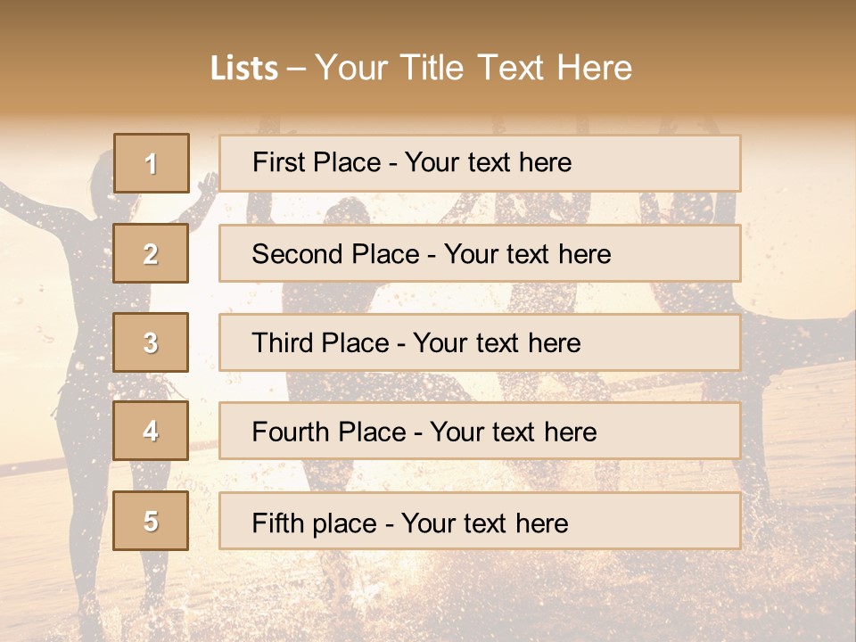 Young Weekend Jumping PowerPoint Template