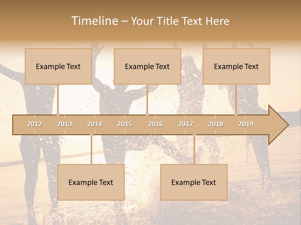 Young Weekend Jumping PowerPoint Template