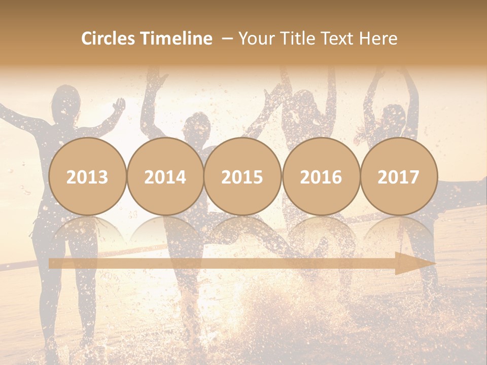 Young Weekend Jumping PowerPoint Template