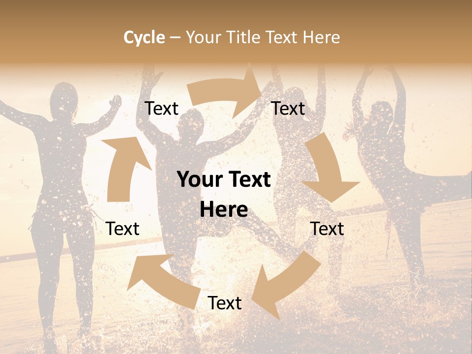 Young Weekend Jumping PowerPoint Template