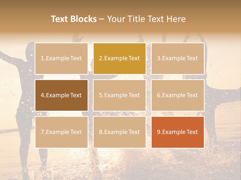 Young Weekend Jumping PowerPoint Template