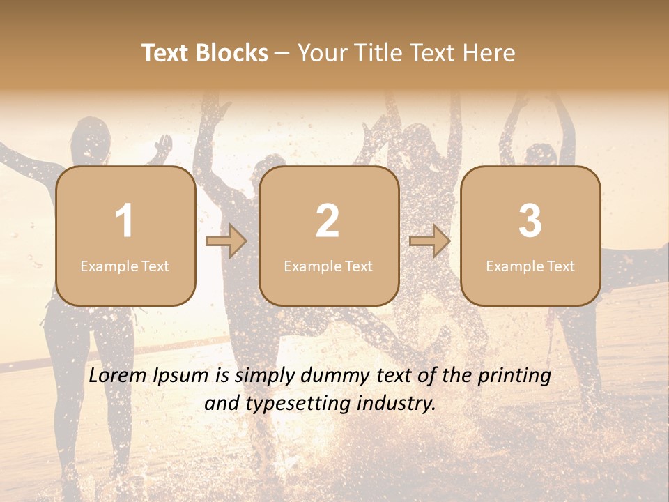 Young Weekend Jumping PowerPoint Template