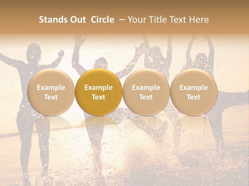 Young Weekend Jumping PowerPoint Template