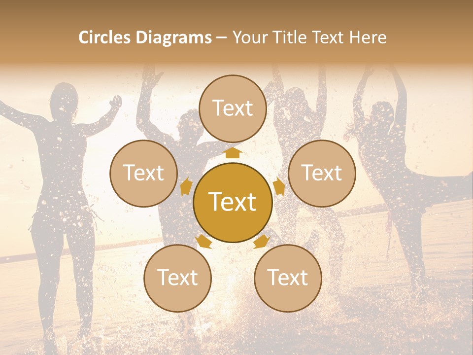 Young Weekend Jumping PowerPoint Template