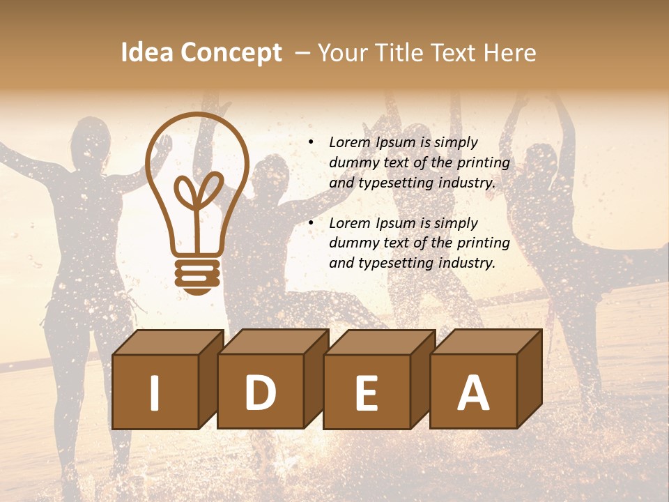 Young Weekend Jumping PowerPoint Template