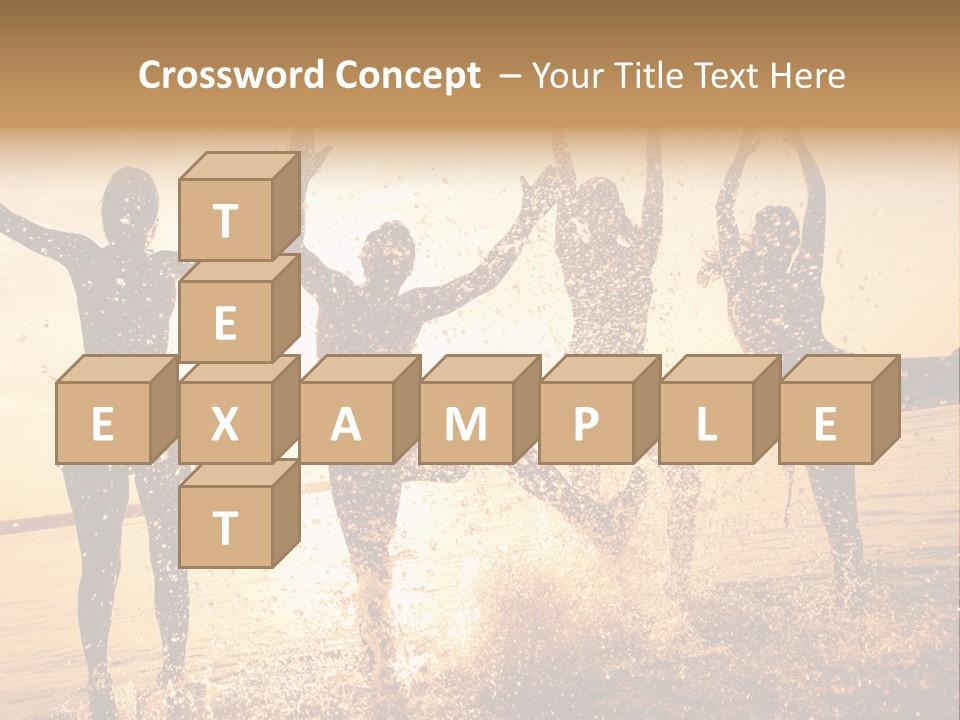 Young Weekend Jumping PowerPoint Template