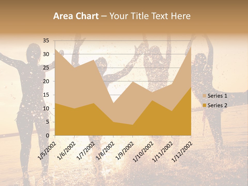 Young Weekend Jumping PowerPoint Template