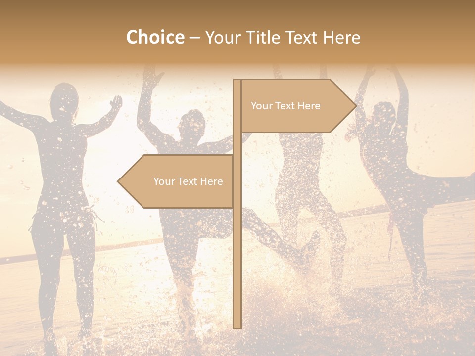 Young Weekend Jumping PowerPoint Template