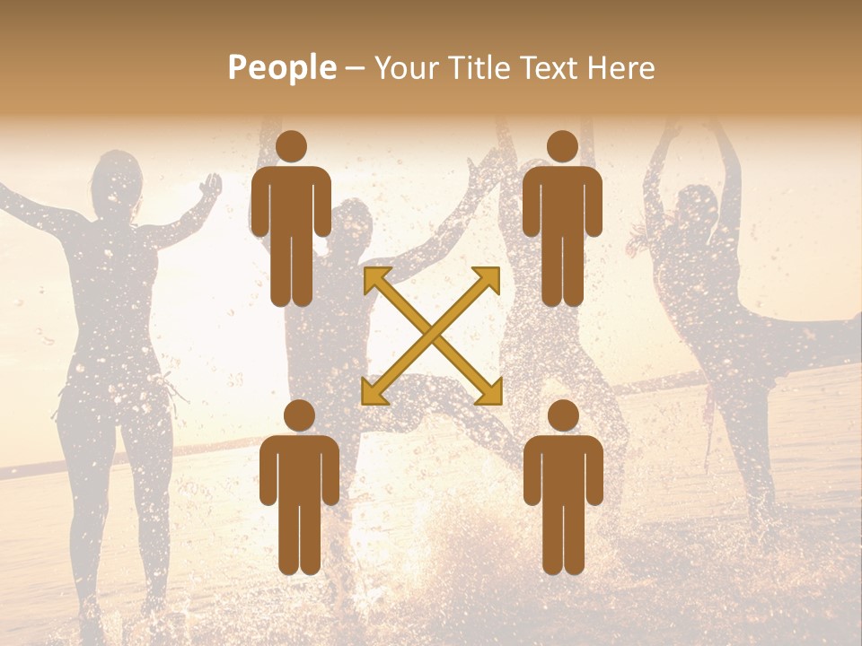 Young Weekend Jumping PowerPoint Template