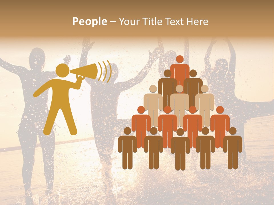 Young Weekend Jumping PowerPoint Template