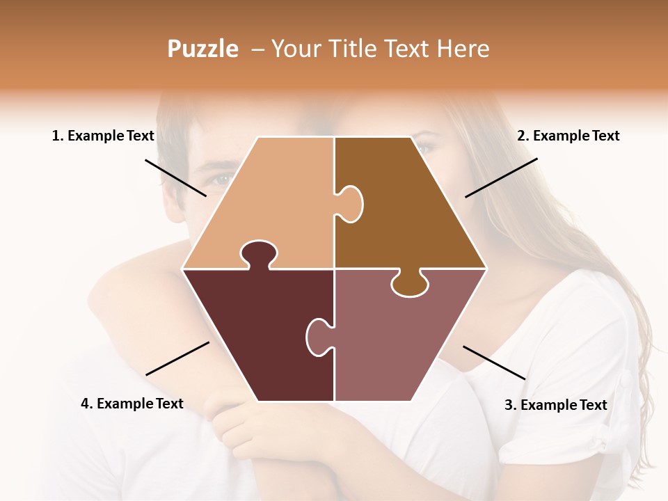 Honeymoon Dating Hug PowerPoint Template