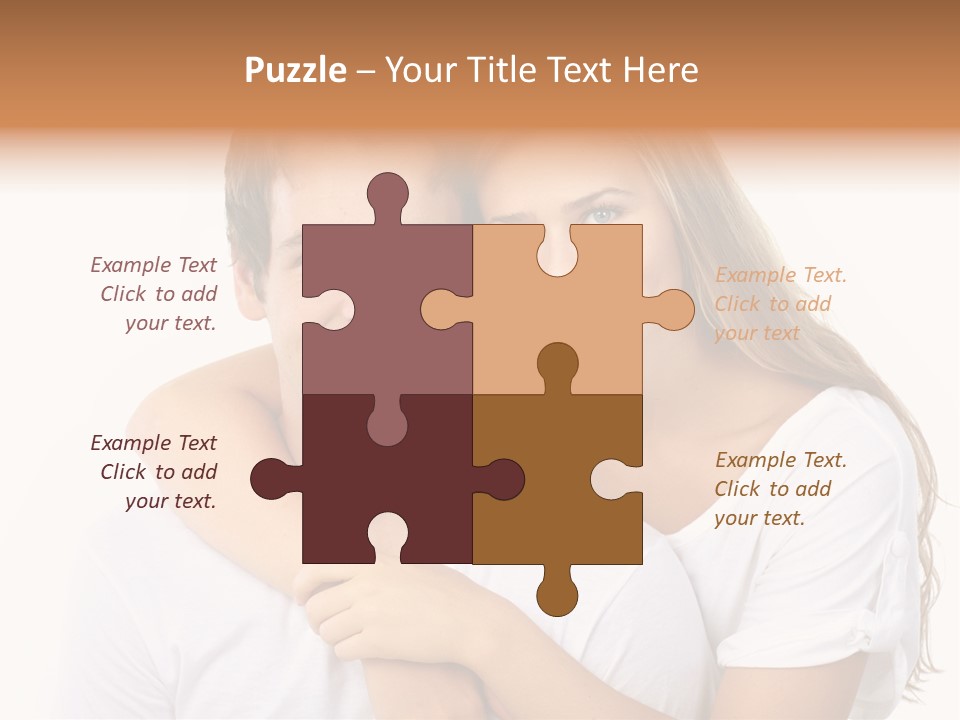 Honeymoon Dating Hug PowerPoint Template