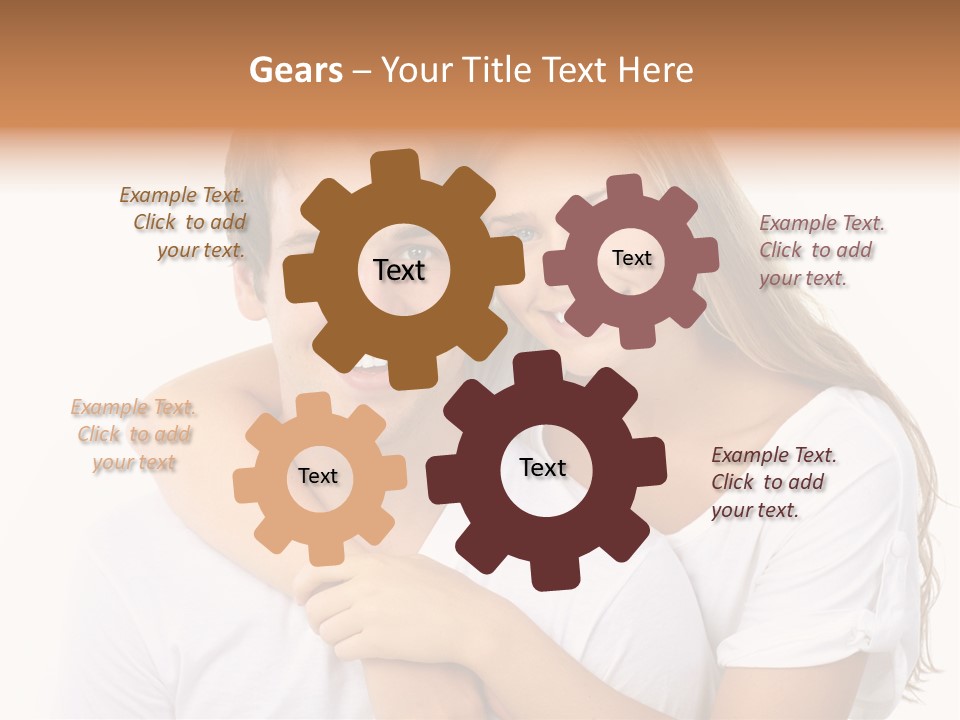 Honeymoon Dating Hug PowerPoint Template