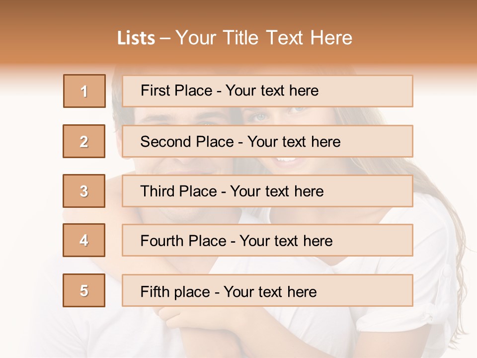 Honeymoon Dating Hug PowerPoint Template