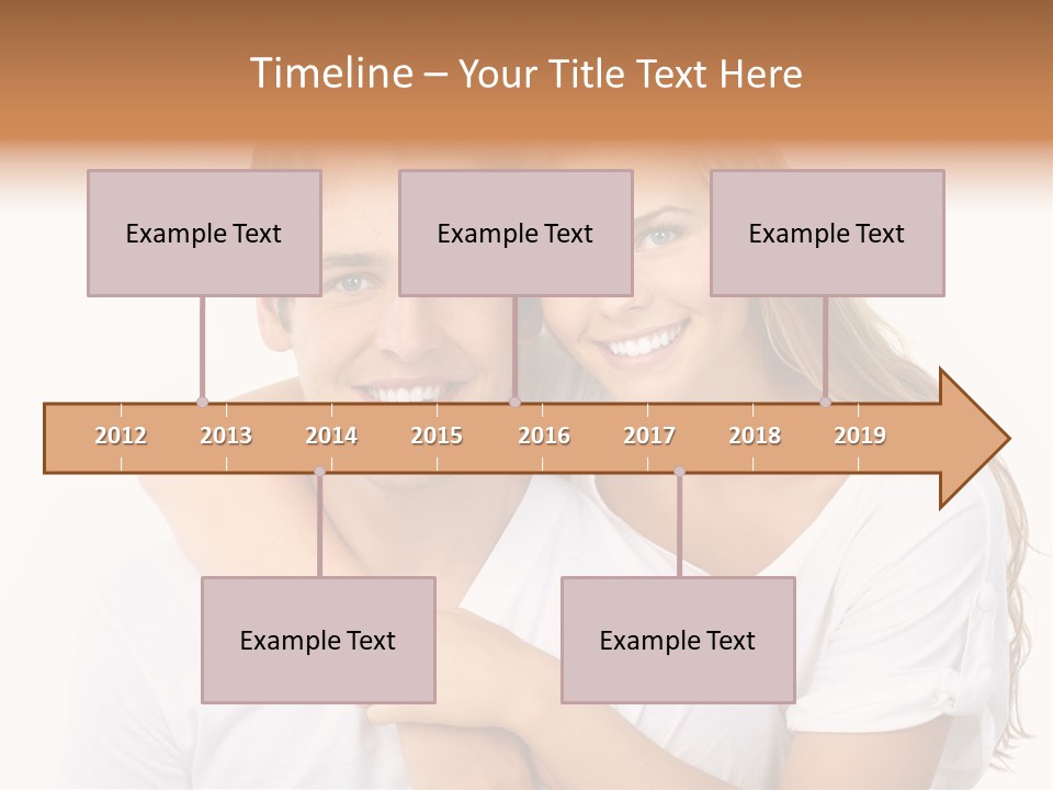 Honeymoon Dating Hug PowerPoint Template