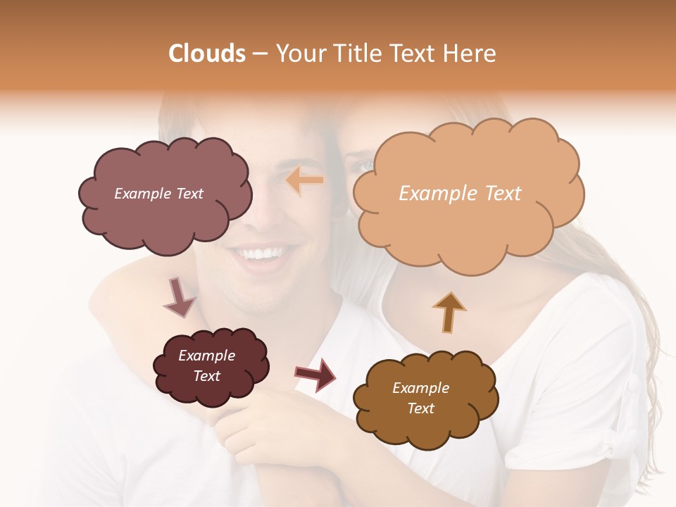 Honeymoon Dating Hug PowerPoint Template