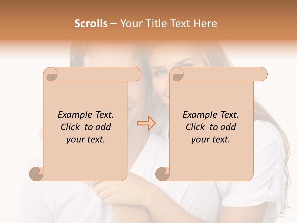 Honeymoon Dating Hug PowerPoint Template