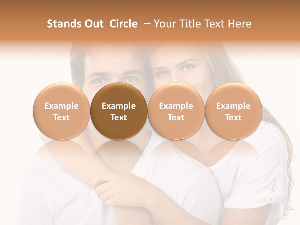 Honeymoon Dating Hug PowerPoint Template