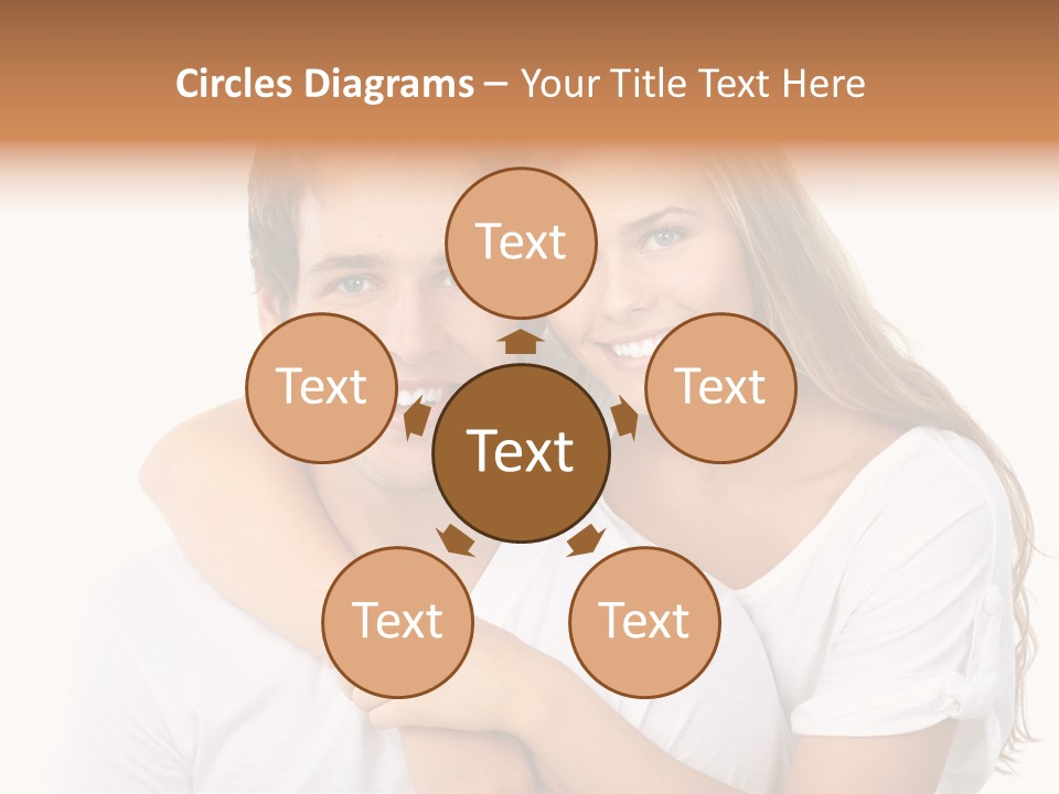 Honeymoon Dating Hug PowerPoint Template