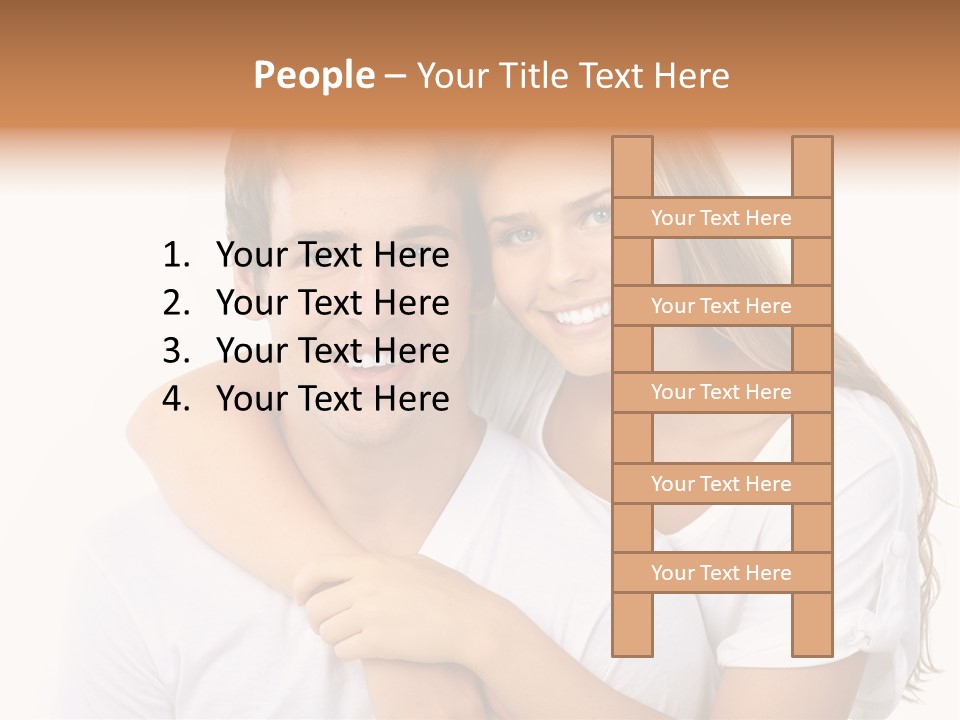 Honeymoon Dating Hug PowerPoint Template