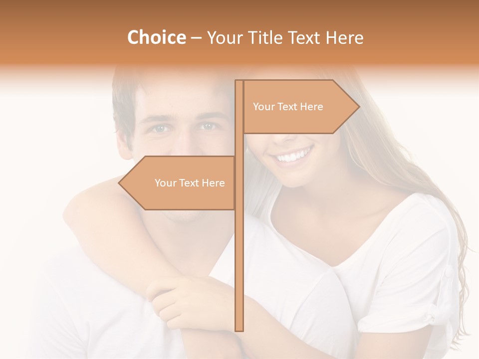 Honeymoon Dating Hug PowerPoint Template