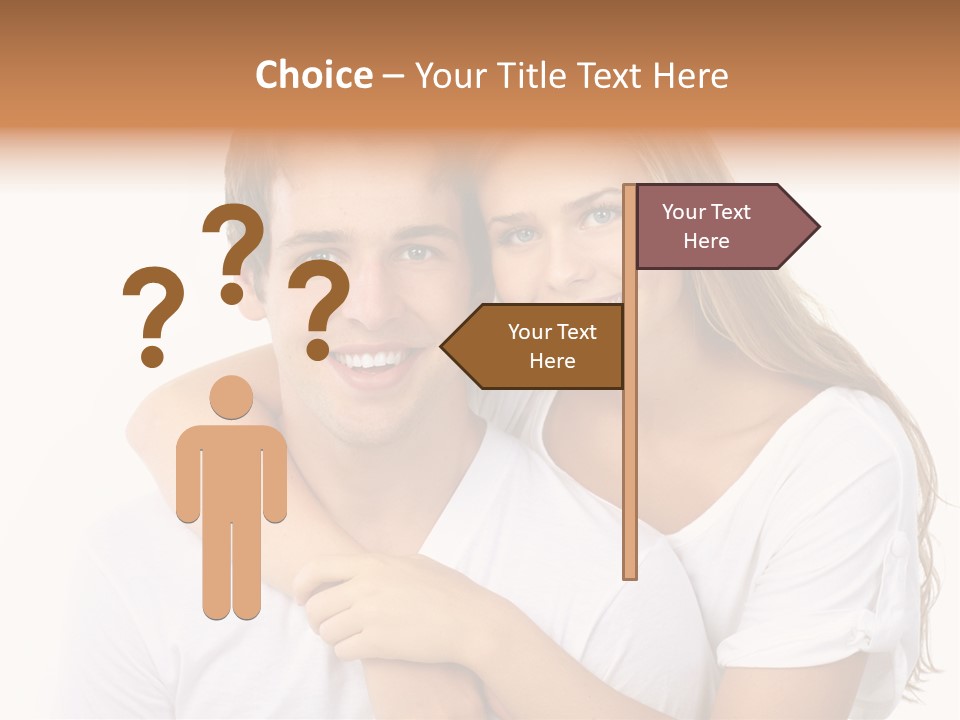 Honeymoon Dating Hug PowerPoint Template