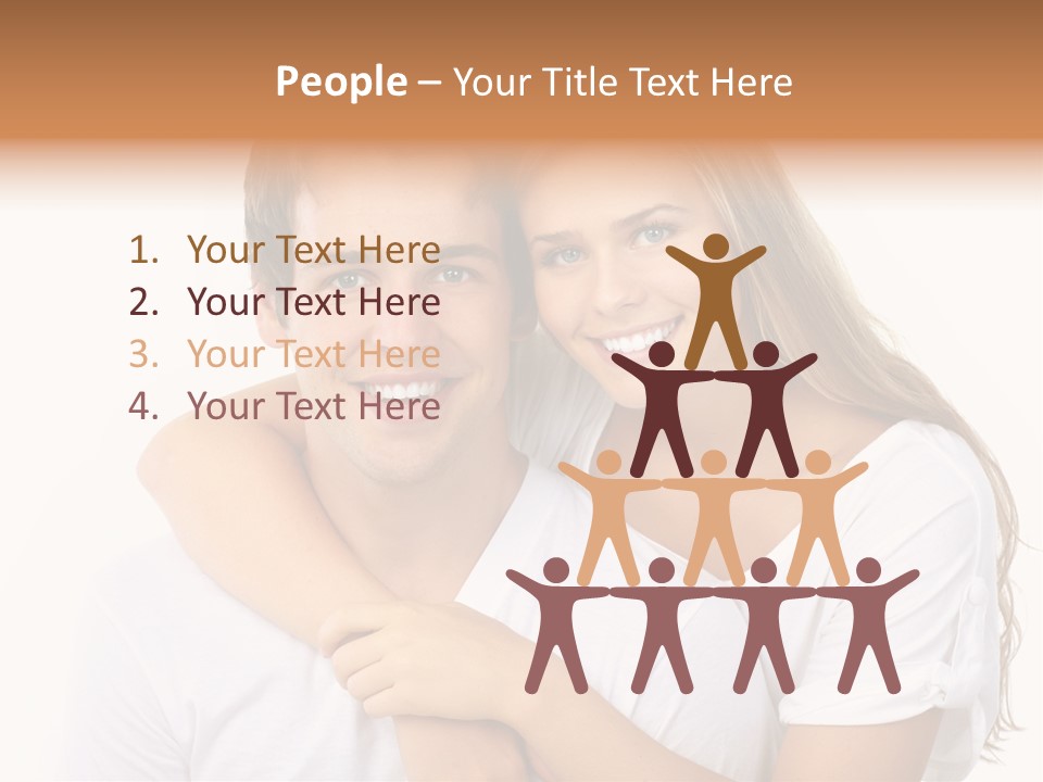 Honeymoon Dating Hug PowerPoint Template