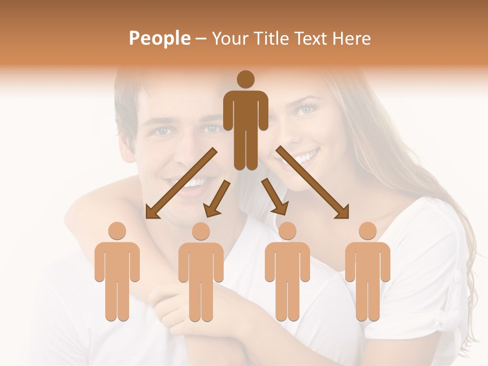 Honeymoon Dating Hug PowerPoint Template