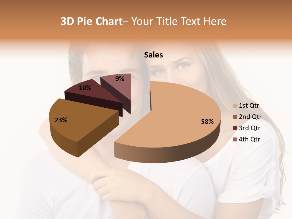 Honeymoon Dating Hug PowerPoint Template