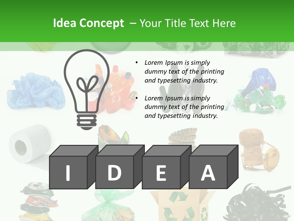 Recycle Cardboard Refuse PowerPoint Template