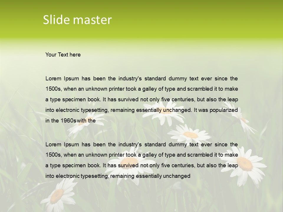 Daisy Beauty Herbal PowerPoint Template