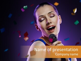 Carefree Beauty Music PowerPoint Template