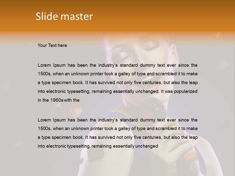 Carefree Beauty Music PowerPoint Template